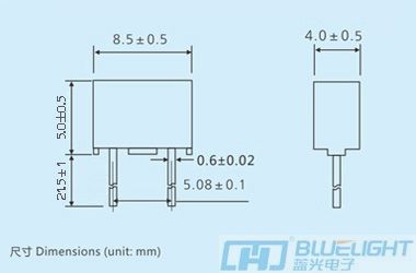 藍(lán)光超小型微型保險絲(8*4*5mm)取得UL CCC認(rèn)證(圖2)